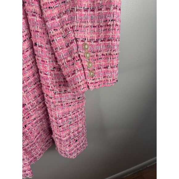 New Generation Love Peggy Tweed Car Coat in Pink Melange Size XL $595 - Picture 10 of 11